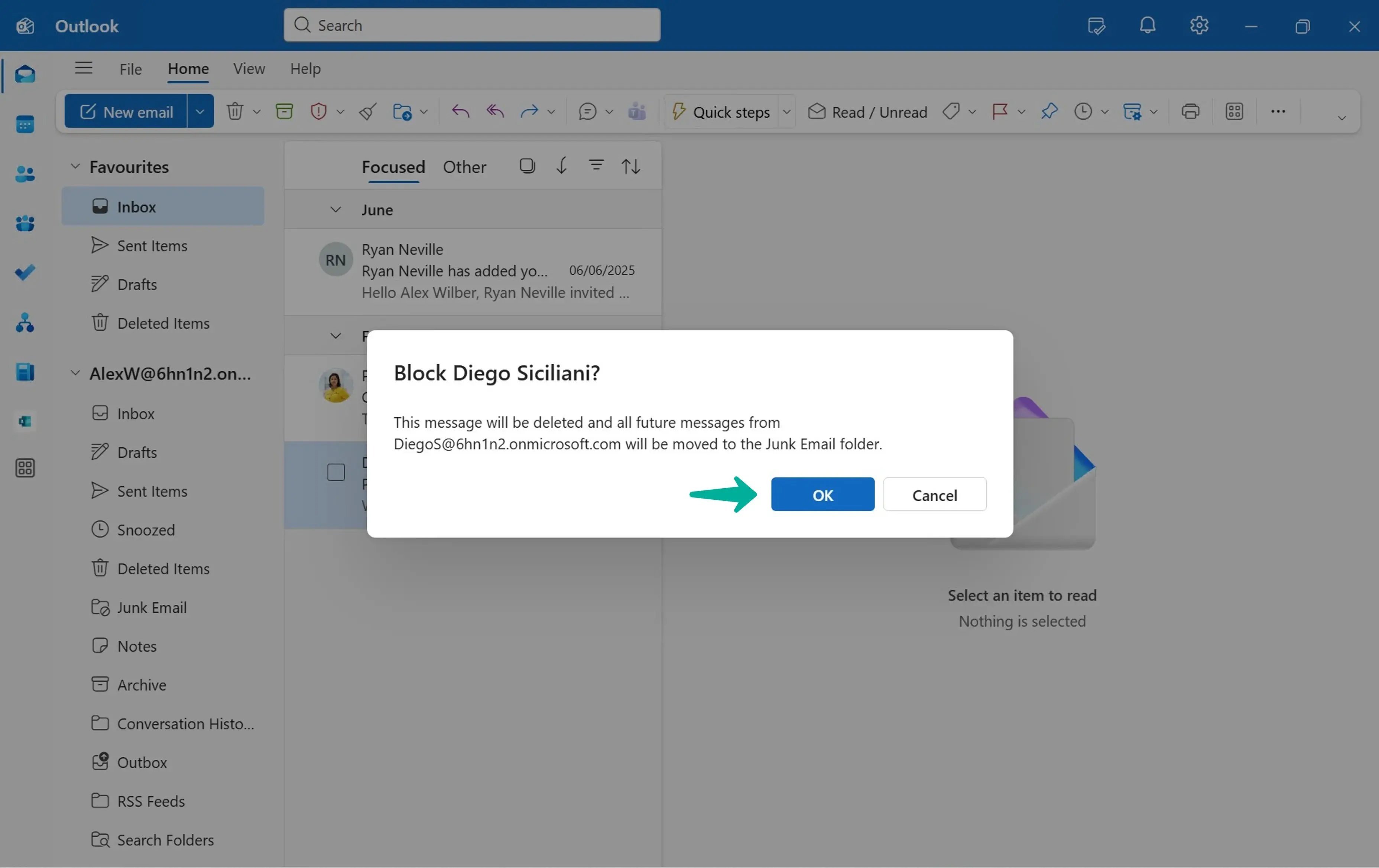 How to block emails on Outlook
