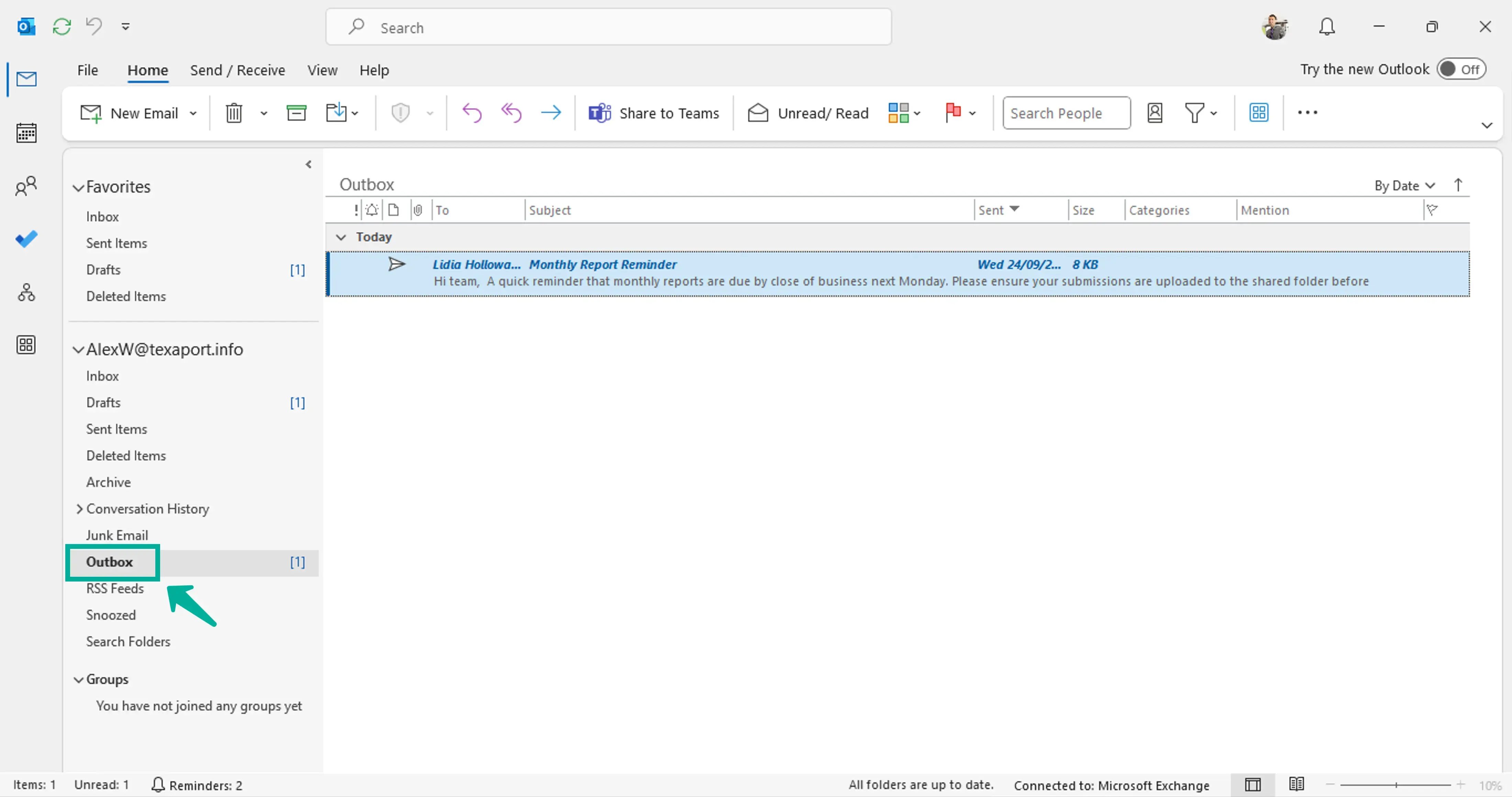How to schedule an email in Outlook 7