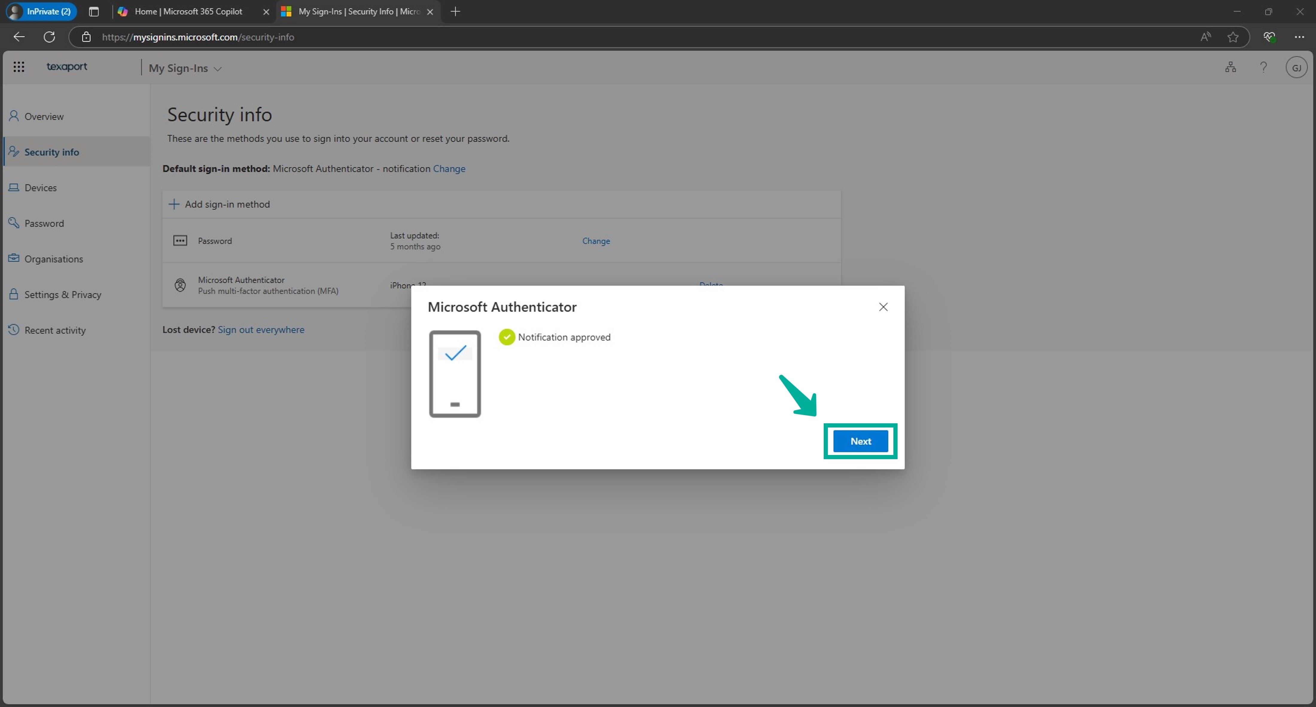Transfer Microsoft Authenticator app to new phone - image 12